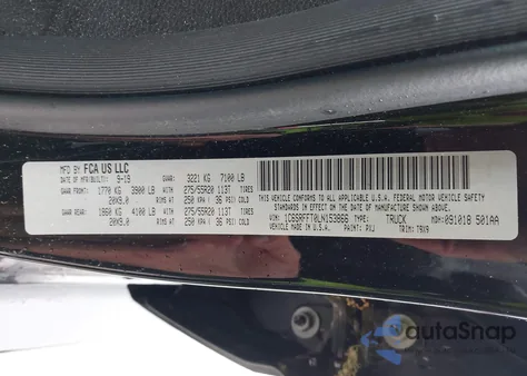 2020 Ram 1500 Big Horn 4X4 5'7 Box from USA, damaged, VIN 1C6SRFFT0LN153866